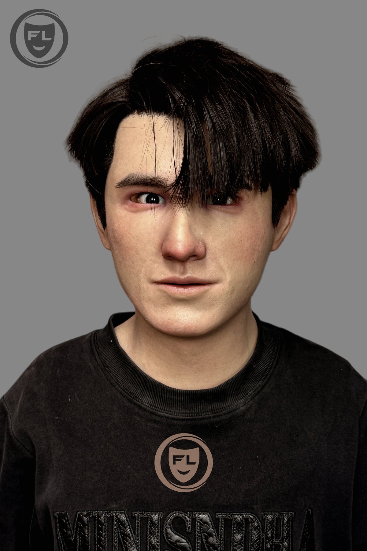 Young male cosplay silicone mask