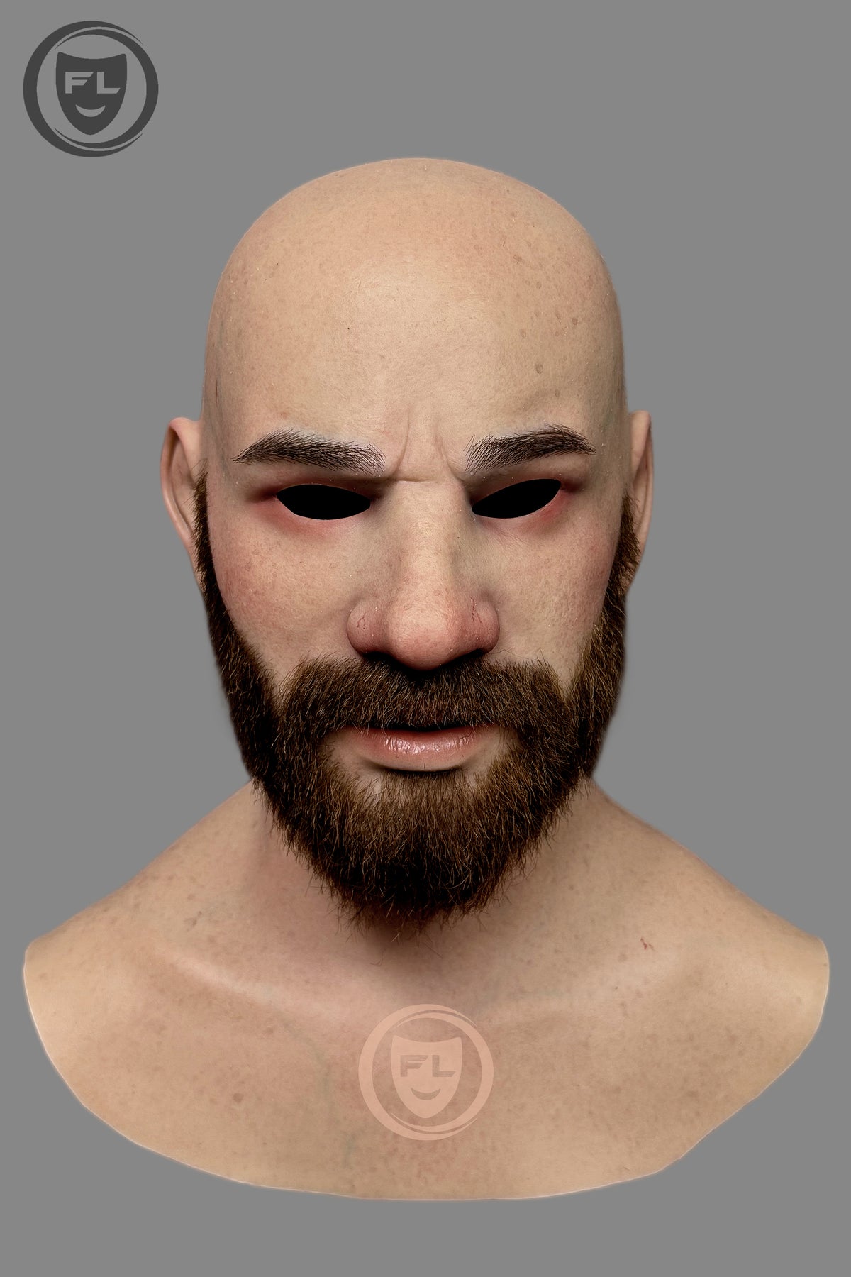 Realistic Arthur silicone mask facial details
